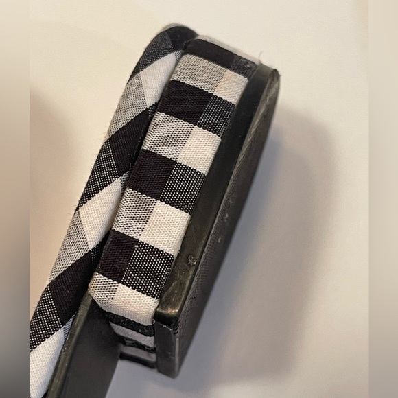 Crown and Ivy Size 7 Slingback Sandals Black and White Check - Picture 7 of 11